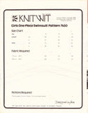 Knitwit 7650, Sewing Pattern, 70s Girls' One-Piece Swimsuit, Age 8-10-12, Uncut