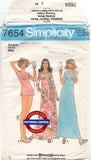 Simplicity 7654 Nightgown/Nightdress in Two Lengths, Bikini Panties and Robe, Partially Cut, Complete Sewing Pattern Size 8-10 or 12-14