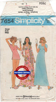 Simplicity 7654 Nightgown/Nightdress in Two Lengths, Bikini Panties and Robe, Partially Cut, Complete Sewing Pattern Size 8-10 or 12-14