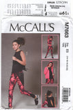 McCall's 7663 Activewear: Jacket, Tops and Leggings, Uncut, F/Folded Sewing Pattern Size 6-14 or 14-22