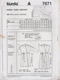 Burda 7671 Sewing Pattern, Dress, Size 18-30, Uncut, Factory Folded