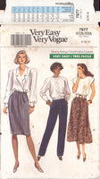 Vogue 7677 Sewing Pattern, Misses' Skirt and Pants, Size 8-10-12, Uncut, Factory Folded