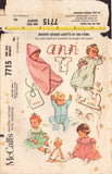 McCall's 7715 Sewing Pattern, Infants' Layette, One Size, Cut, Complete