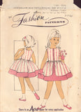 Fashion Patterns 7738 Sewing Pattern, Girls' Dress, Chest 24, Unprinted, Complete