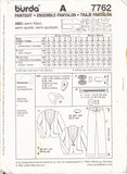 Burda 7762 Sewing Pattern, Pantsuit, Pants, Suit Size 8-18, Uncut, Factory Folded