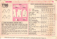 Simplicity 7780 Sewing Pattern, Misses' Blouses, Size 12, Cut, Incomplete