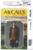 McCall's 7794 Outlander Faux Leather Lined Coat with Decorative Buttons, Uncut, Factory Folded Sewing Pattern Various Sizes
