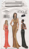 Vogue 7797 Bias Cut Evening Dress with Train and Neckline Variations, Uncut, F/Folded, Sewing Pattern Size 8-12