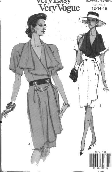 Vogue 7821 Sewing Pattern, Dress, Size 12-14-16, Uncut, Factory Folded