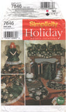 Simplicity 7846 Assorted Christmas Ornaments and Decorations, Uncut, Factory Folded Sewing Pattern