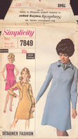 Simplicity 7849 Sewing Pattern, Dress, Size 10, Cut, Complete