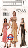 Vogue 7850 Close Fitting Evening Dress, Uncut, Factory Folded, Size 8-12