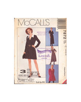 McCall's 7872 Sewing Pattern, Mock Wrap Dress, Size 10-12-14, Uncut, Factory Folded