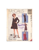 McCall's 7872 Sewing Pattern, Mock Wrap Dress, Size 10-12-14, Uncut, Factory Folded