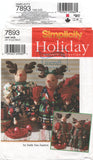 Simplicity 7893 Faith van Zanten 22" (56 cm) Christmas Reindeer and Clothes, Uncut, Factory Folded Sewing Pattern