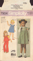 Simplicity 7904 Sewing Pattern, Girls' Jumper or Top &amp; Pants, Size 3-4, Uncut