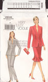 Vogue 8046 Sewing Pattern, Skirt, Pants, Jacket, Size 16 Petite, Partially Cut, Complete