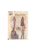 Simplicity 8075 Sewing Pattern, Misses' Skirt, Pants, Top and Dress or Shirt, Size 14-16 Cut, Complete