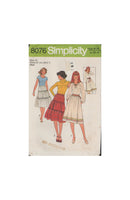 Simplicity 8076 Sewing Pattern, Skirts, Size 12, Cut, Complete