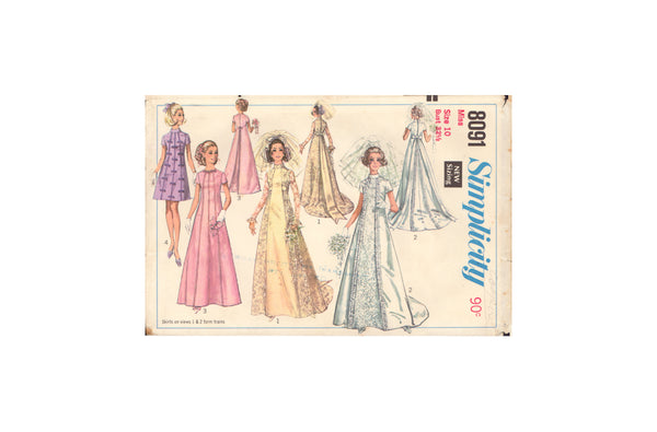 Simplicity 8091 Sewing Pattern, Wedding Dress or Bridesmaids' Dress, S – Patterns Central Simplicity 8091 Sewing Pattern, Wedding Dress or Bridesmaids' Dress, S – Patterns Central