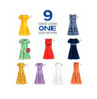 McCall's 8107 Fit and Flare Princess Seam Dress in Two Lengths, Uncut, Factory Folded, Sewing Pattern Size 10-14