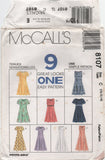 McCall's 8107 Fit and Flare Princess Seam Dress in Two Lengths, Uncut, Factory Folded, Sewing Pattern Size 10-14