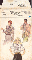 Vogue 8138 Sewing Pattern Blouse, Size 14, Cut, Complete
