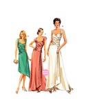 Vogue 8150 Fit and Slightly Flared Evening Dress in Two Lengths, Mostly Uncut, Complete, Size 18-22