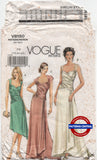 Vogue 8150 Fit and Slightly Flared Evening Dress in Two Lengths, Mostly Uncut, Complete, Size 18-22