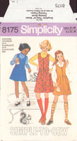 Simplicity 8175 Sewing Pattern, Girl's Jumper, Cut, Complete