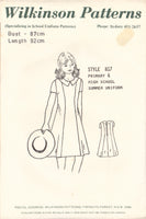 Wilkinson 817 Sewing Pattern, Primary & High School Summer Uniform, Bust 87cm, Complete, Uncut, "Unprinted"