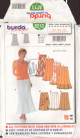 Burda 8213 Sewing Pattern, Skirt, Size 10-24, Uncut, Factory Folded