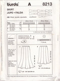 Burda 8213 Sewing Pattern, Skirt, Size 10-24, Uncut, Factory Folded
