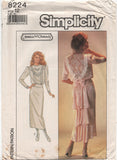 Simplicity 8224 Jessica McClintock Fishtail Skirt Dress, Uncut, Factory Folded Sewing Pattern Size 12