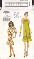 Vogue 8229 Sewing Pattern, Dress, Size 6-8-10-12, Cut, Complete
