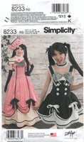 Simplicity 8233 Womens' Anime or Kawaii Lolita Costumes, Uncut, Factory Folded Sewing Pattern Various Sizes