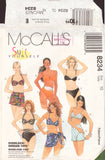 Simplicity 8234 Sewing Pattern, Misses' Two-Piece Swimsuit and Sarong, Size 10, Cut, Complete