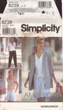 Simplicity 8239 Sewing Pattern Jacket Top Pants Or Shorts Size 18-22 Uncut, Factory Folded