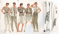 Vogue 8246 Jacket, Skirt, Pants or Shorts and Top, Uncut, Factory Folded Sewing Pattern Size 12