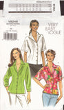 Vogue 8248 Sewing Pattern, Petite Shirt ,Size 14-16-18-20, Uncut, Factory Folded