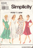 Simplicity 8348 Sewing Pattern, Misses'/Miss Petite Dress, Size 18-22, Cut, Complete
