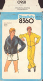 Simplicity 8360 Men's Jacket, Pants & Shorts, Size 38-40, Cut, Incomplete
