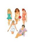 Simplicity 8393 Kimono, Tap Shorts, Bias Camisole and Teddy, Cut, Complete or Uncut, Factory Folded Sewing Pattern Bust 32.5-36 (83-92 cm)