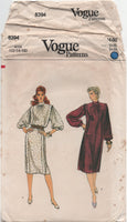 Vogue 8394 Semi-Fitted Straight Dress with Front/Back Flange, Uncut, Factory Folded, Sewing Pattern Size 12-16