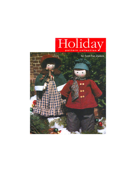 Simplicity 8415 Faith van Zanten 45" and 38" Christmas Caroling Dolls, Uncut, Factory Folded Sewing Pattern