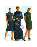 Burda 8438 Cheongsam Style Dress or Top with Skirt, Uncut, Factory Folded, Size 10-22