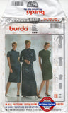 Burda 8438 Cheongsam Style Dress or Top with Skirt, Uncut, Factory Folded, Size 10-22