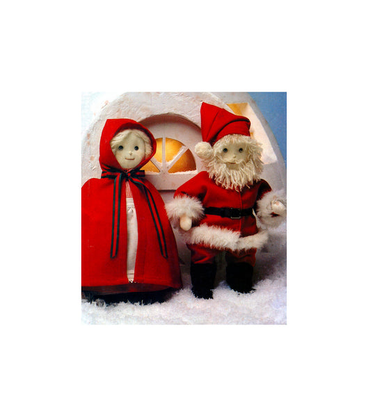 Vogue 8442 Mr and Mrs Santa Claus Dolls and Clothing, Uncut, Factory Folded, Sewing Pattern