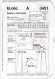 Burda 8451 Men's Flared, Low Waist Pants, Uncut, Factory Folded Sewing Pattern Multi Size 34-44