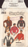 80s Men's Fitted Shirt, Chest 42", Simplicity 8473, Sewing Pattern, Cut, Complete